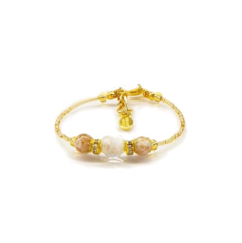 Bracelet femme avec 3 perles en verre de Murano bleu Sospiri Venezia