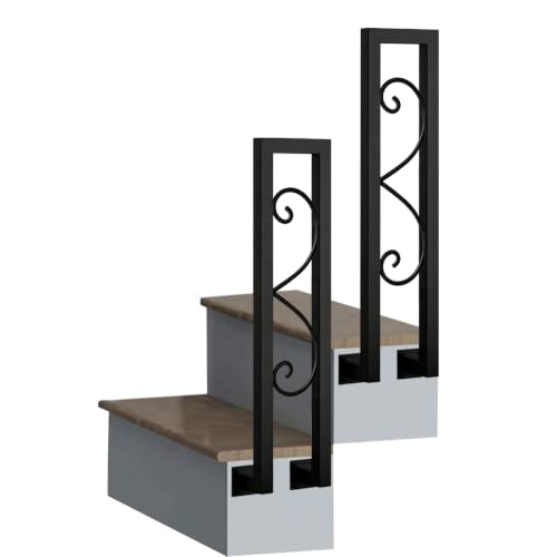 Garde-corps de transition pour marche extérieure de jardin - 2