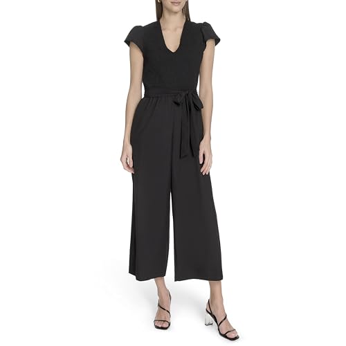 Calvin Klein Women's Jumpsuit, Black, 4
