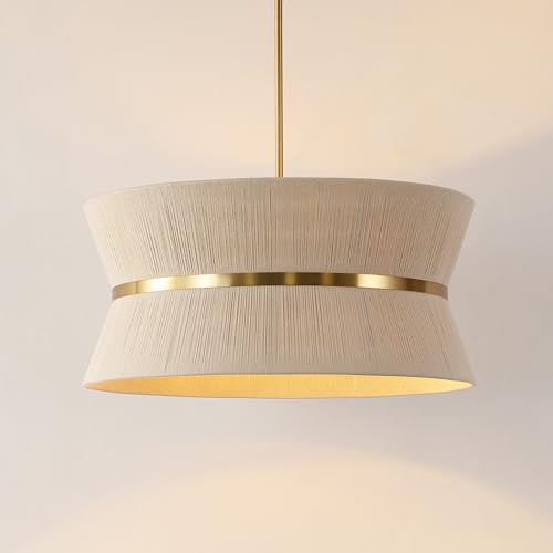 SAFAVIEH-Lighting-Collection-Alma-Bleached-Natural-RattanBrass-Gold-Contemporary-Glam-4-light-Adjustable-Hanging-Chandelier-Light-Fixture-LED-Bulbs-Included