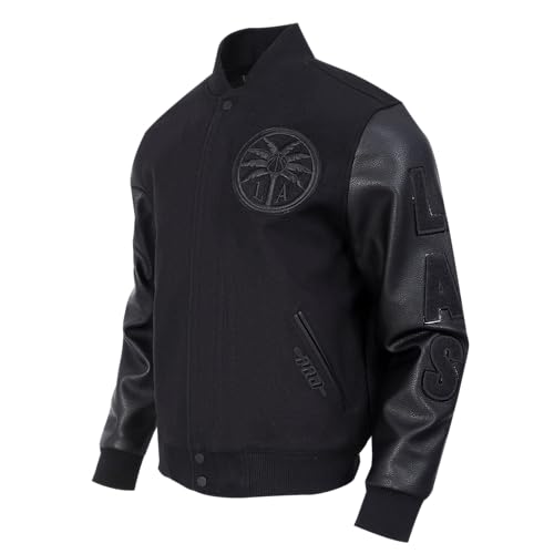 Image of Pro Standard Mens WNBA Classic Triple Black Varsity Jacket