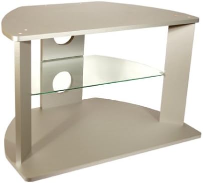 Strand Harter Universal TV Stand - for up to 32" TV - Silver, Glass Shelf