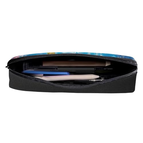 POLERO Trousse à crayons pour fournitures scolaires de bureau, papeterie, boîte à crayons, Dauphin Poisson de mer, One Size, Cartable – vue 4