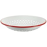 Conception Multifonctionnelle: Le panier d'égouttage multifonctionnel upkoch en émail combine un design creux pratique pour le lavage et l'égouttage des fruits et légumes, tout en offrant un espace de rangement pour fruits secs, noix et collations