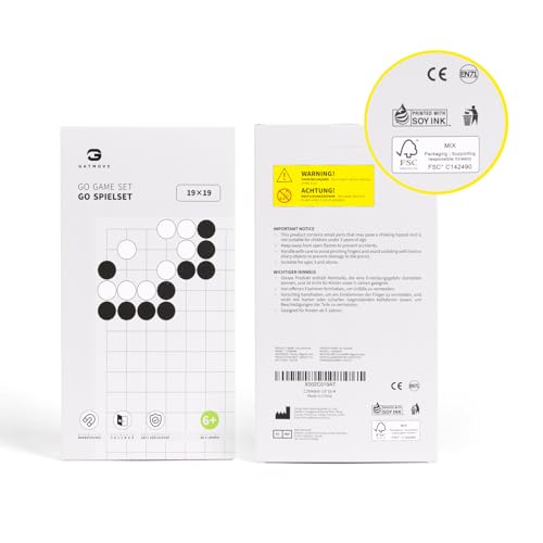 Gatmove Go Spielset Brett, 29cm 19x19 Magnetisches Steinen mit Klapp Brett, Tragbares & Reisegrößen