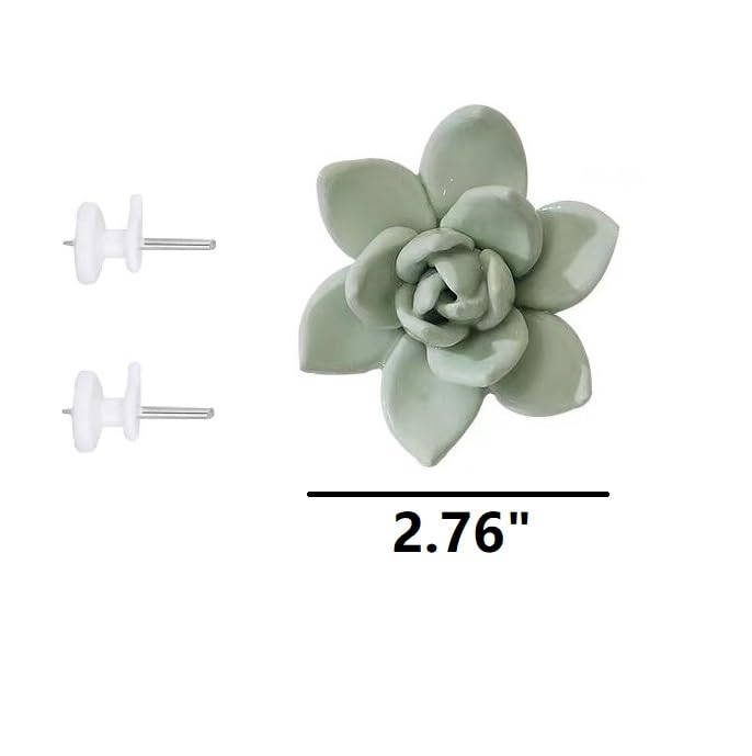 Porcelaine AMERRY cadeau décoration murale fleur succulente 3D