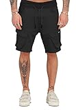 Wangdo Mens Cargo Shorts,Hiking Athletic Running Shorts,Training Workout Gym Shorts for Men(Black-M)