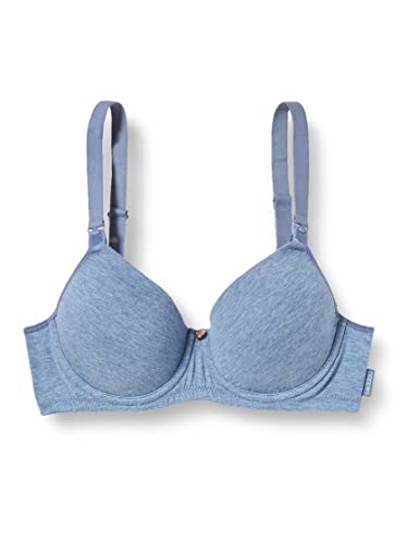 Noppies Damen Cotton Comfort Nursing Bra Gepolsterter BH, Light Blue Melange - P972, 85B EU