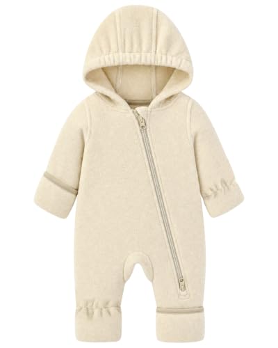 WYTbaby Baby Overall Strampler Fleece Bodysuit für Neugeborene 0-24 Monate | Weich, Warm & Einfach Anzuziehen für Frühling Herbst