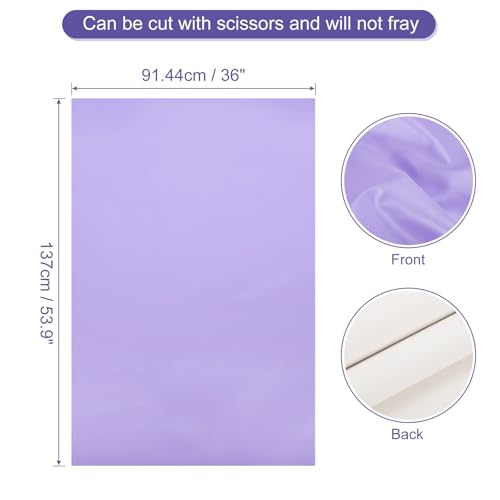 PATIKIL PU Faux Leather Fabric Nappa Grain 1 Yards Length 54"x36"x0.04" Soft Synthetic Leather Material Sheets 1mm Thick for Bags DIY Crafts, Light Purple by PATIKIL - Used condition - Image 2