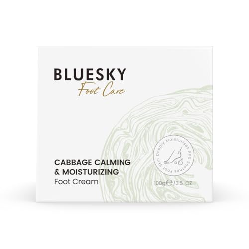 BLUESKY Cabbage - Cuidado de los pies con col y manzanilla, suero hidratante, crema o exfoliante, cuidado calmante para pies secos y agrietados, para una piel suave de los pies (BLUESKY Cabbage crema