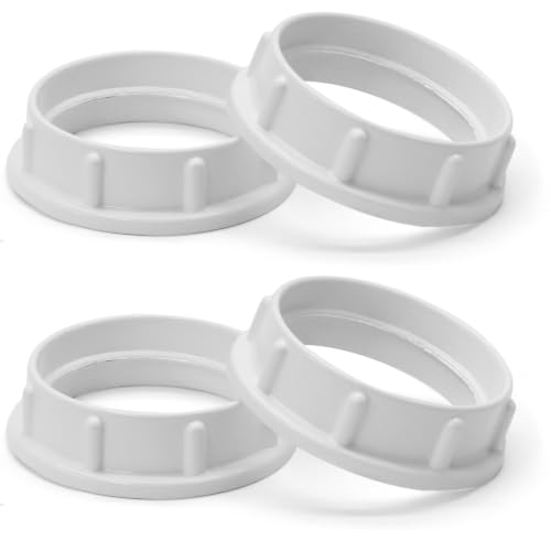 Qjaiune 4 Pack Aluminum Lamp Shade Ring, 1-1/2 Inch E26 Socket Retainer