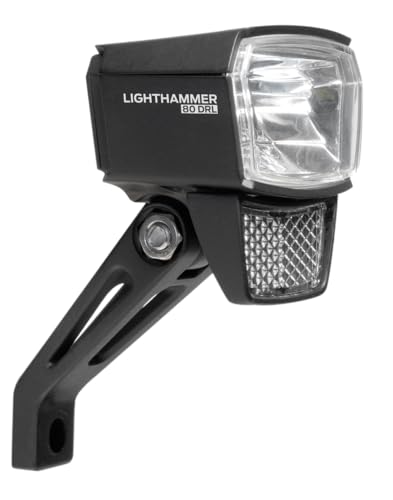 Martillo de luz Trelock LS 830-T de 80 Lux para Bicicleta Eléctrica de 6-12 V con Soporte