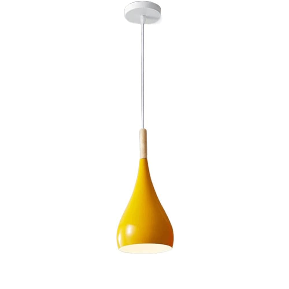 LANTANB Noridc Style Colored Hanging Light, E27 Screw Single-Head Ceiling Pendant Lamp, Wrought Iron Lighting Fixtures, Decorative Chandeliers for Restaurants Coffee Shops
