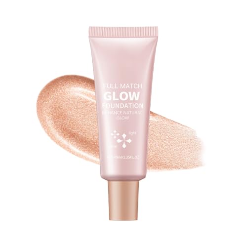 Natural Glow Illuminator Glotion, Hydrating Makeup Highlighter for Face & Body, Liquid Highlighter to Glow, Sheer to Light Buildable Coverage Long Lasting Vegan & Cruelty-Free, Light