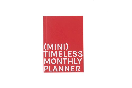 OCTÀGON DESIGN | Mini Timeless Monthly Planner | Planificador Mes Vista Perpetuo. Sin fechas | 14 meses | Tapa blanda | Tamaño similar A6