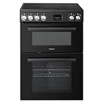 Teknix TKED64B 60cm Ceramic Double Oven Electric Cooker - Black