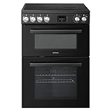Teknix TKED64B 60cm Ceramic Double Oven Electric Cooker - Black
