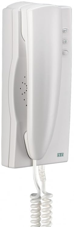 Alpha Communications HT3003/2W 5-Wire Wall Handset; Intercom and Video Extension; Door Release; Full-Duplex; White