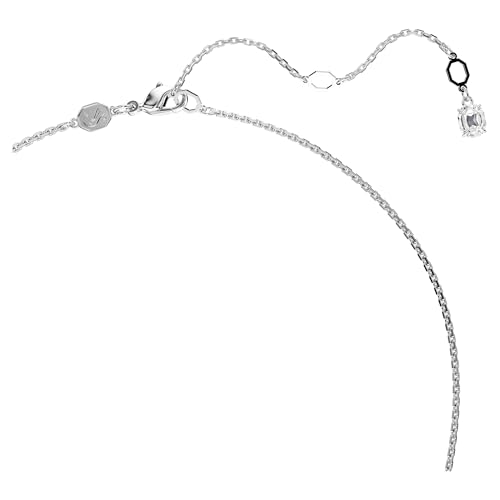 Swarovski Hyperbola Infinity Pendant, 1 Mixed Cut Zirconia, White, Rhodium Plated, 15 grams, Large, Metal3