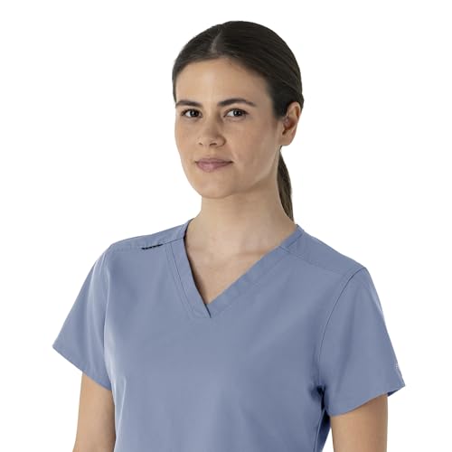 Carhartt Force Essentials Women's V-Neck Scrub Top, Ceil Blue, M - image 6