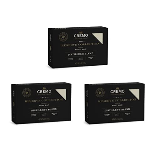 Cremo Exfoliating Body Bars (Pack of 3) Distiller s Blend (Reserve Collection) - A Combination of Lava Rock and Oat Kernel Gently Polishes While Shea Butter Leaves Your Skin Feeling Smooth & Healthy
