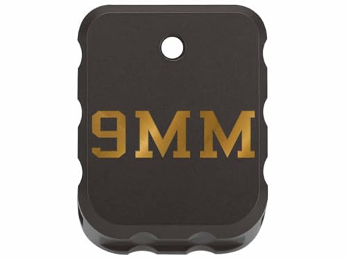 NDZ Performance Brass Magazine Base Plate for Canik TP9 – Armor Black Cerakote Finish – Laser Engraved – Fits TP9SF, TP9SFX, TP9 Elite SC – Gold Fill – 9MM Caliber