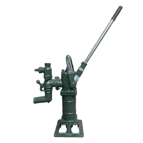 Schwengelpumpe Handkrugpumpe für Tiefes Brunnenwasser, Handgeführte Manuelle Pumpe für Die Bewässerung von Außenhöfen, Gärten und Bauernhöfen, Altmodische Krughandpumpe, Einfache Installation(Bronze)