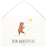 Mr. & Mrs. Panda Türschilder mit Namen Bär Träume DIN A6 - Personalisierte Geschenke, Personalisiertes Schild, Träumen, Traum, Namensschilder personalisiert, Holzschild, Traumdeutung, Teddy