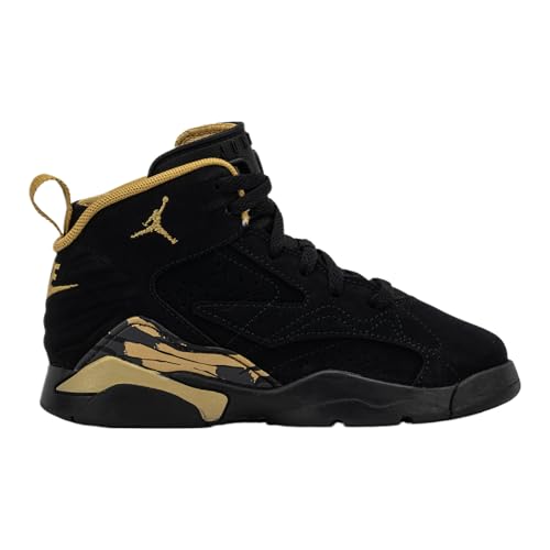 Jumpman MVP Preschool Basketball Shoes (Black/Metallic Gold/Anthracite) Size 1