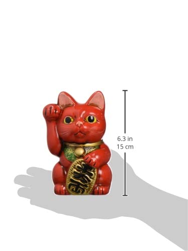 レトロ　招き猫　26.5㎝ Amazon.co.jp: レトロ 招猫(赤)626 K5292 : Home & Kitchen