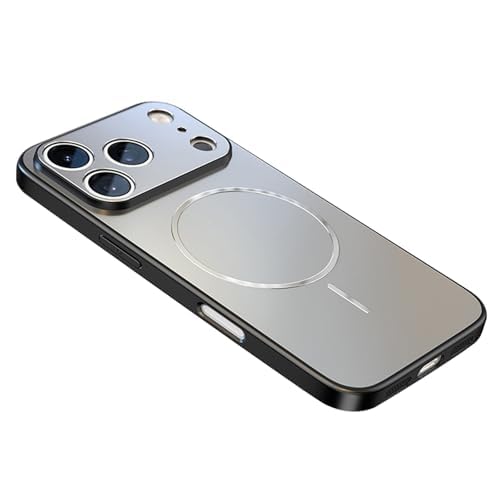 For IPhone 17/17 Pro/17 Air/17 Pro Max�p�}�O�l�b�g���P�[�X�A�����Y�S�ʕی�J�o�[�t���A�X�����ȃn�[�hPC���Ϗ����w�ʃP�[�X,17pro,Grey