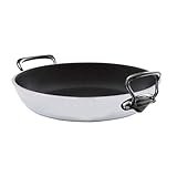 Mauviel M'Pure Paella Pan with Cast Stainless Steel Onyx Handles, 16-in, Made in France
