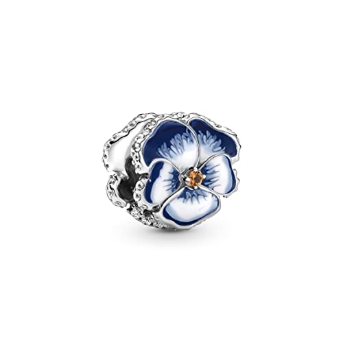Pandora Blue Pansy Flower Charm Bracelet Charm Moments Bracelets - Stunning Women's Jewelry - Gift for Women in Your Life - Made with Sterling Silver, Cubic Zirconia & Enamel2