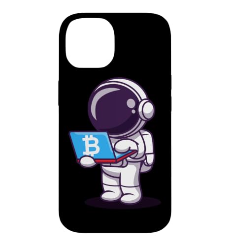 Astronaut buying ticket to the moon with BTC Bitcoin Case for iPhone 14