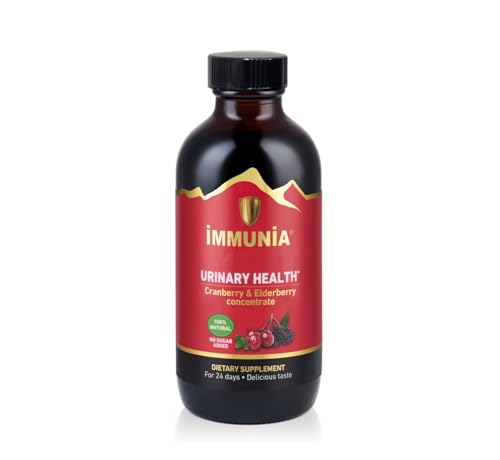 Immunia Urinary Health. Cranberry & Elderberry Concentrate for the Prevention of Urinary Infections. Natural. Delicious. 5 ml/Day. (1-Pack)