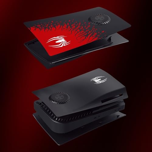 Image of TMG PS5 Cover Plates with Hard Shockproof Panels for PS5 Gaming Console, Replacement FacePlate for Ps5 Disc Edition- Spider-M-A-N