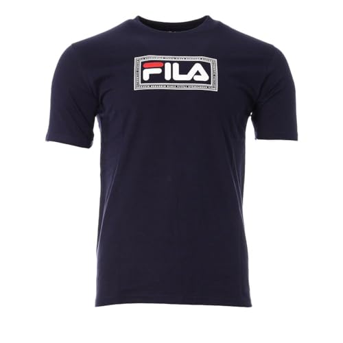 FILA - Camiseta negra para hombre, Negro , XL
