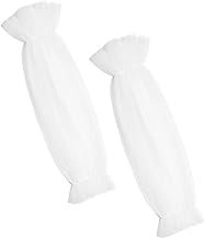 AHANDMAKER Detachable Wedding Dress Sleeves Detachable Puff Sleeves Nylon Sheer Arm Warmers Bridal Wedding Tulle Gloves for Wedding Dress Banquet, white, M-L