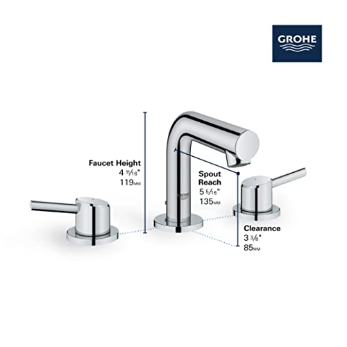 GROHE 20572001 Concetto, 8-inch Widespread 2-Handle S-Size Bathroom Faucet 1.2 GPM, Chrome by GROHE - Image 5