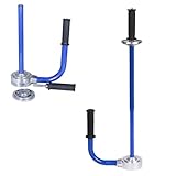 YUZINO Dispensador de envoltura elástica, máquina de embalaje de película elástica de acero al carbono resistente, ancho ajustable con asas, soporte dispensador de envoltura retráctil para muebles