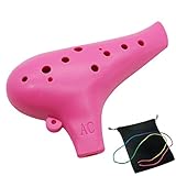 Aestivate 12-Hole Ocarina Alto C, Pink, Plastic...