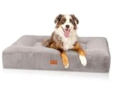 Knuffelwuff Cama ortopédica para perros Midland M-L 80 x 60 cm gris – Cojín para perros grandes, medianos y pequeños – lavable