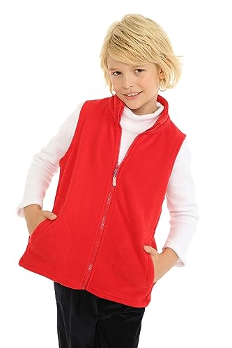 Mud Kingdom Boys Girls Polar Fleece Vest Jacket Ligntweight Plain Vest Full Zipper Sleeveless4