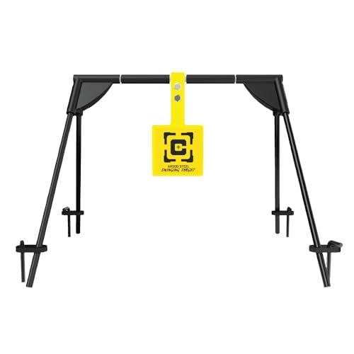 Caldwell AR500 Swinging Target Steel Targets 3/8 Inch Thickness, Rifle Rated for Precision Shooting and Target Practice