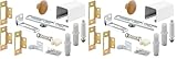 Prime-Line 164684 Bi-Fold Closet Door Track Kit, Fits 24 In. Openings, Roll-Formed Steel Track, Painted White Finish (2 Panel Kit) (Pack of 2)