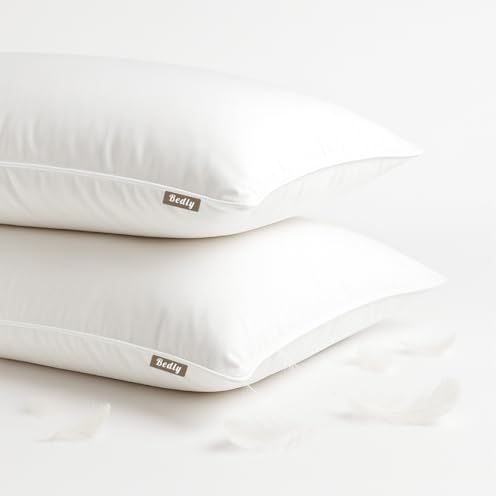 Consejos para Comprar Almohadas de pluma de ganso los 10 mejores. 43 2 Almohadas Hoteleras de Plumas de Ganso Natural - Hoteles 5 Estrellas Deluxe & Home Collection - 100% Algodon Hipoalergico y Transpirable 50x70cm