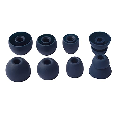 4 Pair Replacement Silicone Ear Tips Earbuds Buds Set for Powerbeats Pro Wireless Earphone Headphones (PRO eartips Navy)