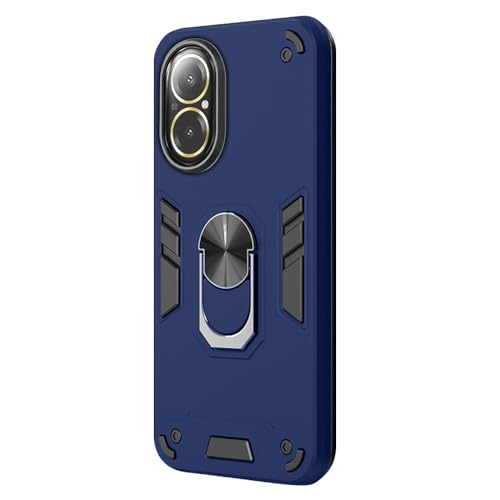 Image of amazon basics Kickstand Mobile Cover (360 Rotating Ring Holder) for Realme C67 4G (Blue)