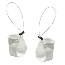 YoRise 2PCS Driving Shoe Heel Covers, Unisex Wear-Resistant Cloth Driver Heel Protective Pads, Universal Flat Shoes External Guard Cushion for Step Gas and Brake (White)